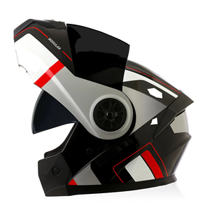 Casco de Motocicleta de Alta Calidad con Sistema de Frenos Antibloqueo, Diseño de Puntos, Doble Lente, <span class=keywords><strong>Dos</strong></span> Formas en Uno - Product Image 3