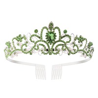 Couronne de diadème d'anniversaire pour fille, couronne de princesse avec ceinture d'anniversaire, bandeau pour fille, couronnes d'anniversaire pour fête de thé