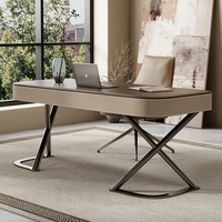 Escritorio de ordenador de estilo Retro de diseñador italiano, silla integrada, moderna, minimalista, Color nogal, almacenamiento ecológico, Oficina