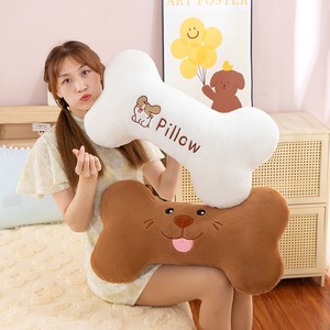 Nouveau coussin en forme d'os de chien de dessin animé créatif, peluche en peluche lavée pour enfants, cadeau d'anniversaire en maille pour filles, soulagement du stress - Product Image 4