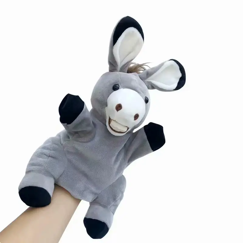 2021 Manufacturer Pig Monkey Lion Lamb Kangaroo Horse Fox Dragon Duck Custom Donkey Plush Hand Puppet