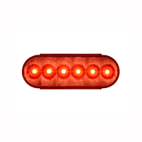 Feu arrière LED ovale 6 pouces version ECO, montage à œillet, STOP/FEU ARRIÈRE/CLIGNOTANT, montage en surface, pour camion et remorque, homologué DOT/SAE/FMVSS108