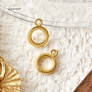 Charm Connector | Stainless Steel 18K PVD Gold Plated Bail Ring For European Charms Large Hole Beads Smooth Tube Slider Findings - Product Image 4