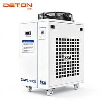 S&A Teyu CWFL-1000 Fiber Laser Water Chiller Sistem Pendingin Kontrol Suhu Presisi DETON Dealer untuk Mesin Pemotong Laser Logam
