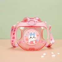 Donut pour enfants pulvérisation paille tasse à eau dessin animé mâle et femelle maternelle bébé élèves du primaire bouteille d'eau en plastique