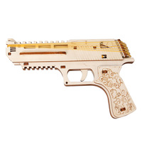 Pistola de juguete de metal y plástico para montar, modelo 3D de rompecabezas, bloques de construcción hechos a mano, simulación de pistola.