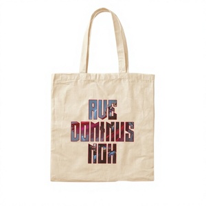 Wholesale Customizable Cotton Stitch <b>Large</b> Tote Bags with <b>Printed</b> Flowers Mamie En Design Eco Reusable Shopping Bag Open Top BD - Product Image 1