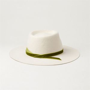Chapeau Fedora Unisexe en Laine X1260 avec Décoration en Velours et Tissu Laineux Délicat – Chapeau Jazz Décontracté en Feutre Tendance - Product Image 1