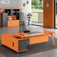 Bureau de direction moderne et durable JIUSHUN, bureau de direction en forme de L pour PDG, directeur, bureau informatique