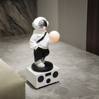 Grande sculpture d'astronaute en fibre de verre, style urbain, pour hall d'hôtel, salle d'exposition commerciale, magasin de détail