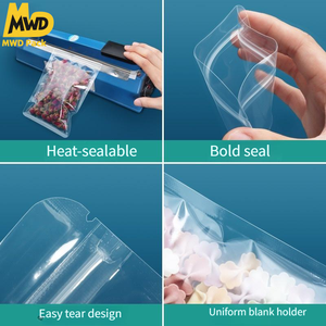 Miaowadiプリントクリアジップロックプラスチック三面密封バッググラビア印刷表面チューインガム寿司ミルク包装用 - Product Image 3