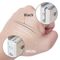 Fil de traçage microblading blanc/noir pour maquillage permanent, marqueur de sourcils pré-encré, outil de positionnement des sourcils, accessoire PMU