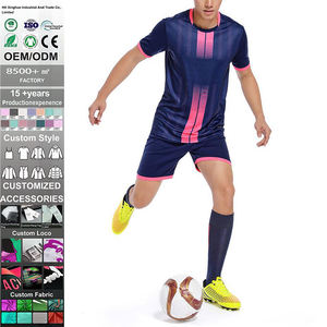 Conjuntos de Uniformes de Fútbol Personalizados de Poliéster Transpirable para Hombre, Ropa Deportiva de Fútbol, Conjuntos Completos de Equipaciones de Fútbol - Product Image 3
