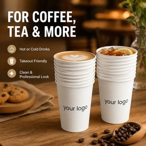 Gobelet à café jetable à double paroi, personnalisable avec logo, en papier isolant creux, pour boissons chaudes, gobelet épais pour boissons chaudes, fourni directement par l'usine - Product Image 1