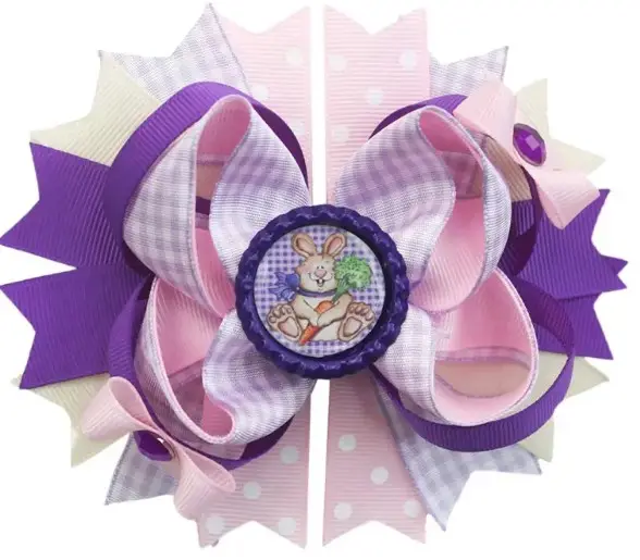 Easter festival funky hair fiocco clip bunny boutique fiocchi per capelli per ragazze accessori per bambini