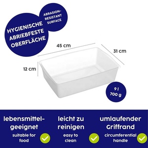 ORNAMIN Conteneur Schuer M-9L en plastique empilable, compatible lave-vaisselle, bac de rangement à usage commercial - Product Image 2