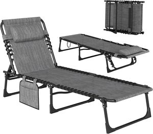 <span class=keywords><strong>Chaise</strong></span> longue pliante, <span class=keywords><strong>chaise</strong></span> longue de patio <span class=keywords><strong>pour</strong></span> bronzer, <span class=keywords><strong>chaise</strong></span> longue d'extérieur - Product Image 1