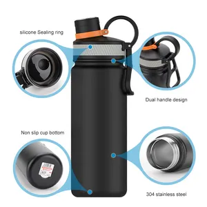 2024 nuovo Design a doppia parete sigillo personalizzato Thermos in metallo in acciaio inox isolato sottovuoto Sport Shaker bere bottiglia di acqua da palestra