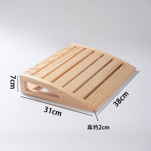 Respaldo de sauna de madera maciza con forma de onda, almohada de madera para sala de sudoración, diseño minimalista - Product Image 4
