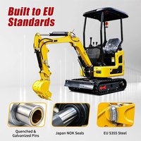 LIVRAISON GRATUITE Mini-excavatrice de 1 tonne avec moteur Kubota, CE EPA Euro 5 Diesel, excavatrices de 2 tonnes et 3 tonnes à vendre
