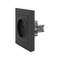 Prise murale ELENDAX FH5009 de haute qualité 10A IP20 non-mise à la terre, noire et grise, pour usage résidentiel, avec interrupteur