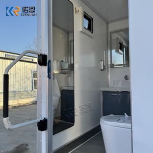 Remorque de toilettes portables, fabrication directe, deux toilettes portables, remorque de toilettes portables de haute qualité, salle de bain mobile pour événements en plein air - Product Image 4