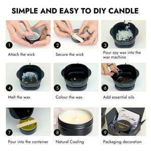 Nuovo arrivo fai da te a mano <span class=keywords><strong>kit</strong></span> <span class=keywords><strong>per</strong></span> la realizzazione di <span class=keywords><strong>candele</strong></span> di cera di soia strumenti artigianali <span class=keywords><strong>per</strong></span> principianti - Product Image 6