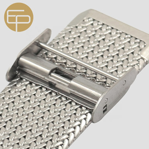 de peso ligero logotipo personalizado de acero inoxidable de alta calidad malla milanesa banda 10 12 14 16 18 20 22 24mm - Product Image 3