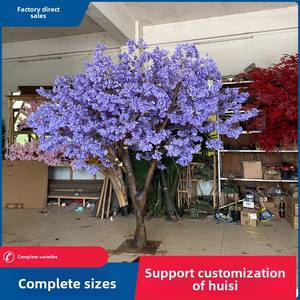 Jacaranda & fiori di ciliegio in fibra di vetro giardino artificiale verde alberi per la fotografia di festa decorazione per matrimonio pasqua paesaggistica - Product Image 5