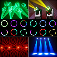 Projecteurs à tête mobile UKING 120W LED RGBW 4-en-1, 7 couleurs, 7 gobos, 3 prismes, projecteurs à tête mobile DJ avec anneau LED