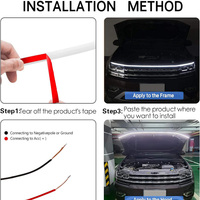 Auto LED Warnleuchte Außen RGB Hoodbeam Kit 500Lm Dynamisches Scan-Startsystem Mehrfarbiges DRL Tagfahrlicht