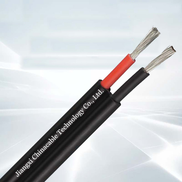 TUV Certified Twin Core Solar Cable 2x6mm2 10AWG Tinned Copper XLPO Insulated PV DC Cable for Solar Panel System