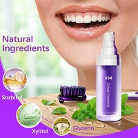 Nouveauté V34 Dentifrice Violet Technologie de Correction de la Couleur Avancée Booster de Sourire Éclatant