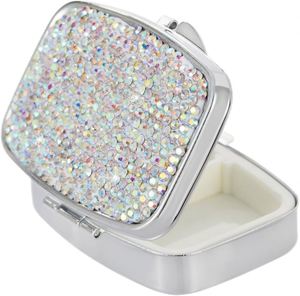 กล่องใส่ยาเม็ดโลหะสีเงินวิบวับ กล่องยา กล่องใส่ยา - Product Image 4