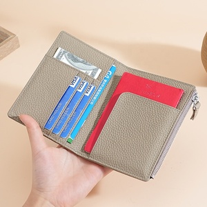 Đa chức năng da chính hãng RFID dây kéo Ví bảo vệ trường hợp hộ chiếu và ID Bag với chủ thẻ cho du lịch - Product Image 3