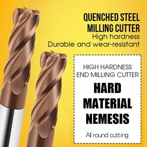 Usine Offre Spéciale <span class=keywords><strong>4</strong></span> cannelures HRC 68 fraises en bout <span class=keywords><strong>CNC</strong></span> mèches de routeur fraise en bout carrée en carbure pour outils de fraisage - Product Image 2