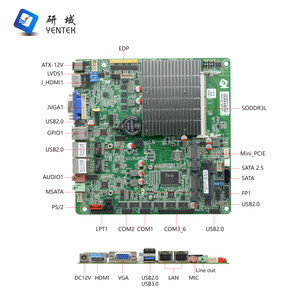 เมนบอร์ดขนาดเล็ก ITX เมนบอร์ด J1900 Quad Core เมนบอร์ด DDR3 mSATA Win10 HD VGA LVDS LAN 2 COM เมนบอร์ดอุตสาหกรรมแบบไม่มีพัดลม - Product Image 5