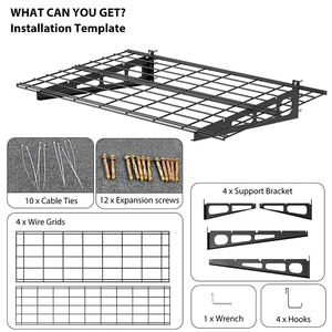 JH-Mech Lot de 2 étagères murales de <span class=keywords><strong>garage</strong></span> robustes et durables pour le rangement de la remise d'atelier. - Product Image 4