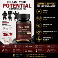 Bioby OEM Vente en gros Marque privée Man Plus Extra Capsules avec 6000mg de racine de Maca et d'Ashwagandha pour le soutien de l'énergie et de la vitalité