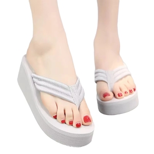 Sandalias de tacón alto con hebilla estilo cuña, de EVA, nuevas, cómodas, para interior, diseño de verano para mujer - Product Image 5
