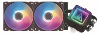 Refroidisseur d'eau Ruiquan Custom 240 AIo avec LED, dissipateur thermique en cuivre, roulement à billes pour PC gaming, 23dBA