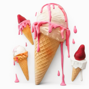 Etechan Escultura de Helado Derretido en Resina, Arte Mural 3D, Decoración de Cono Goteando para Exhibición en Tiendas - Product Image 2