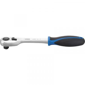 FERVI - G090/1/4 Mango de carraca ergonómico con colgador 90 dientes g090- - EAN 8012667290658 RATCHETS 3/8" - Product Image 1
