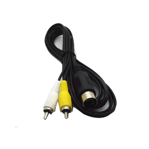Câble AV standard pour <span class=keywords><strong>Sega</strong></span> <span class=keywords><strong>Megadrive</strong></span> 1 MD1 <span class=keywords><strong>Console</strong></span> 1.8m 6ft pieds 3 cordon de connexion RCA - Product Image 1