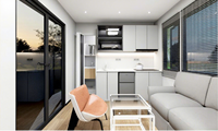 Kit de chambre mobile préfabriquée de haute qualité JHCE pour le tourisme familial, hôtel modulaire portable type bungalow, petite maison conteneur