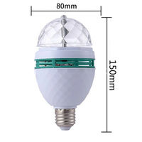 Nouvellement lancé Auto Mini Party Light Stage Lighting Ampoules LED E27 B22 3W Ampoule Pleine Couleur RVB LED Lampe Rotative En Plastique