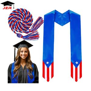 Estola de Graduación con Bandera Nacional y Juego de Cordones de Honor, Regalo Ecológico Unisex para Graduados de la Clase de 2026 - Product Image 1
