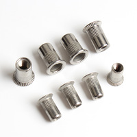 Produsen Mur Rivet Setengah Heksagonal Kepala Datar SUS 304 M4-M12, Mur Rivet Knurled Shank Countersunk, Mur Rivet Ujung Tertutup