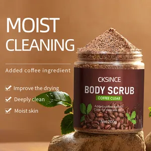 Custom Private Label Body Clear Scrub Moisturizing Pore Shrink Cleaning Organic Coffee Extract Body Scrub Whitening