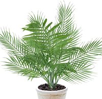 18 branches de feuilles de palmier artificielles de 27 pouces, 6 pièces, grandes plantes artificielles, feuillage de palmier, verdure tropicale, feuilles de palmier